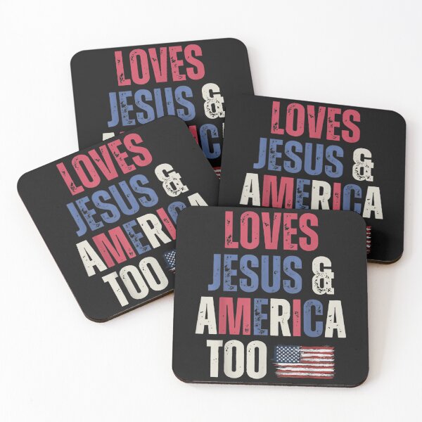 Item preview, Vintage ama a Jesús y Estados Unidos demasiado patriótico, orgullosa bandera de EE. UU. designed and sold by teresabruno29.