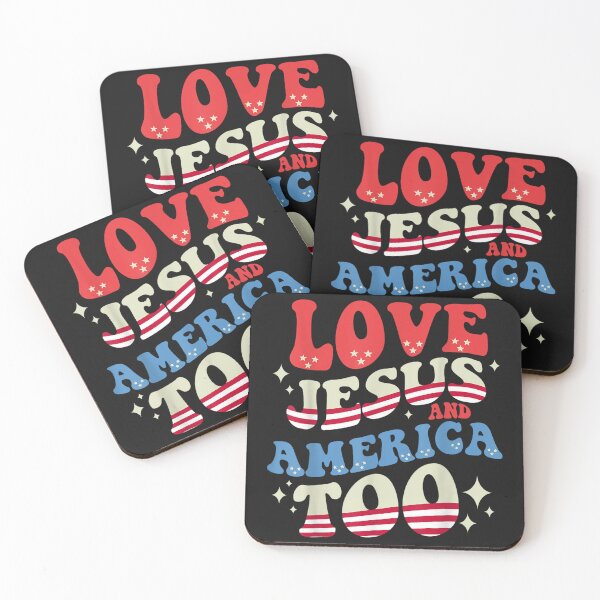 Item preview, Groovy Loves Jesus and America Too God Christian 4 de julio designed and sold by teresabruno29.