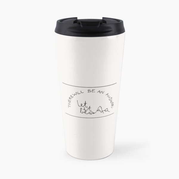 "Let It Be" Illustrated Quote Travel Mug