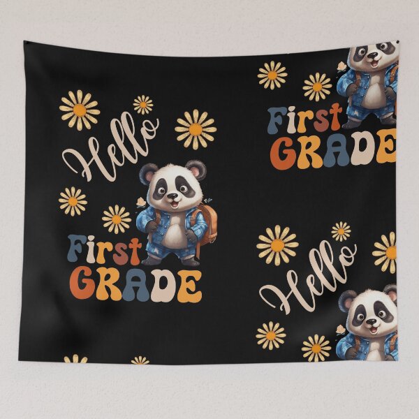 Item preview, Hello First Grade  - Cute Panda Pupil, Teach Love Inspire, Back To School, Teacher Tee, Teacher Appreciation Tee, 1st day of school designed and sold by PupilLove.