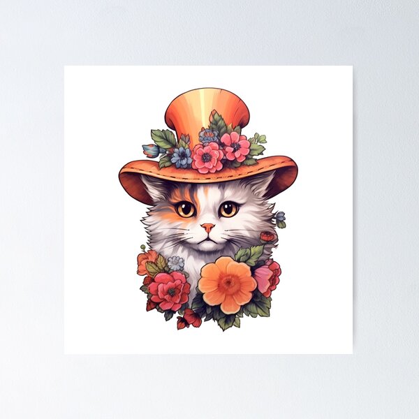 Item preview, Floral Cat  designed and sold by UltraCatsCo.