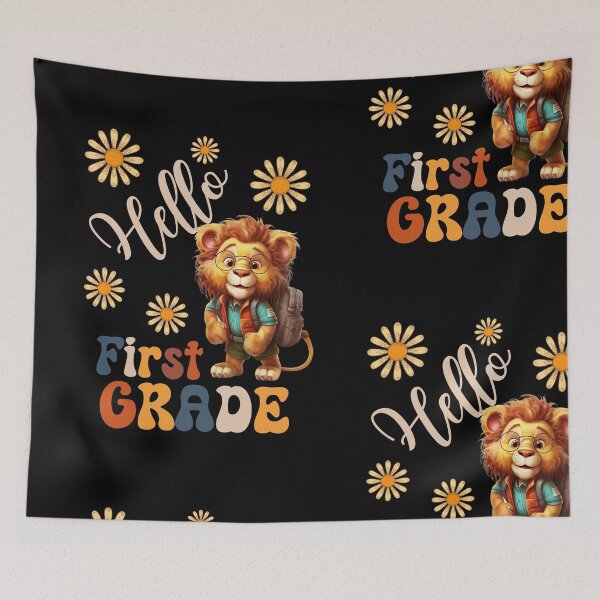 Item preview, Hello First Grade  - Cute Lion Pupil, Teach Love Inspire, Back To School, Teacher Tee, Teacher Appreciation Tee, 1st day of school designed and sold by PupilLove.