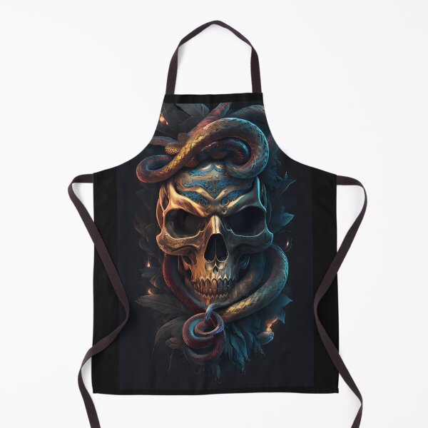 Item preview, Golden scull and snakes designed and sold by AyrDigitalArt.