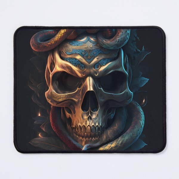 Item preview, Golden scull and snakes designed and sold by AyrDigitalArt.
