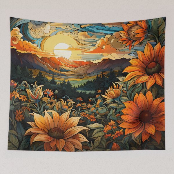 Item preview, Golden Radiance: A Field of Colorful Sunflowers designed and sold by Garmentz.