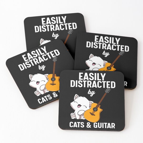 Item preview, Easily Distracted By Cats And Guitars Guitarist designed and sold by Pubi.
