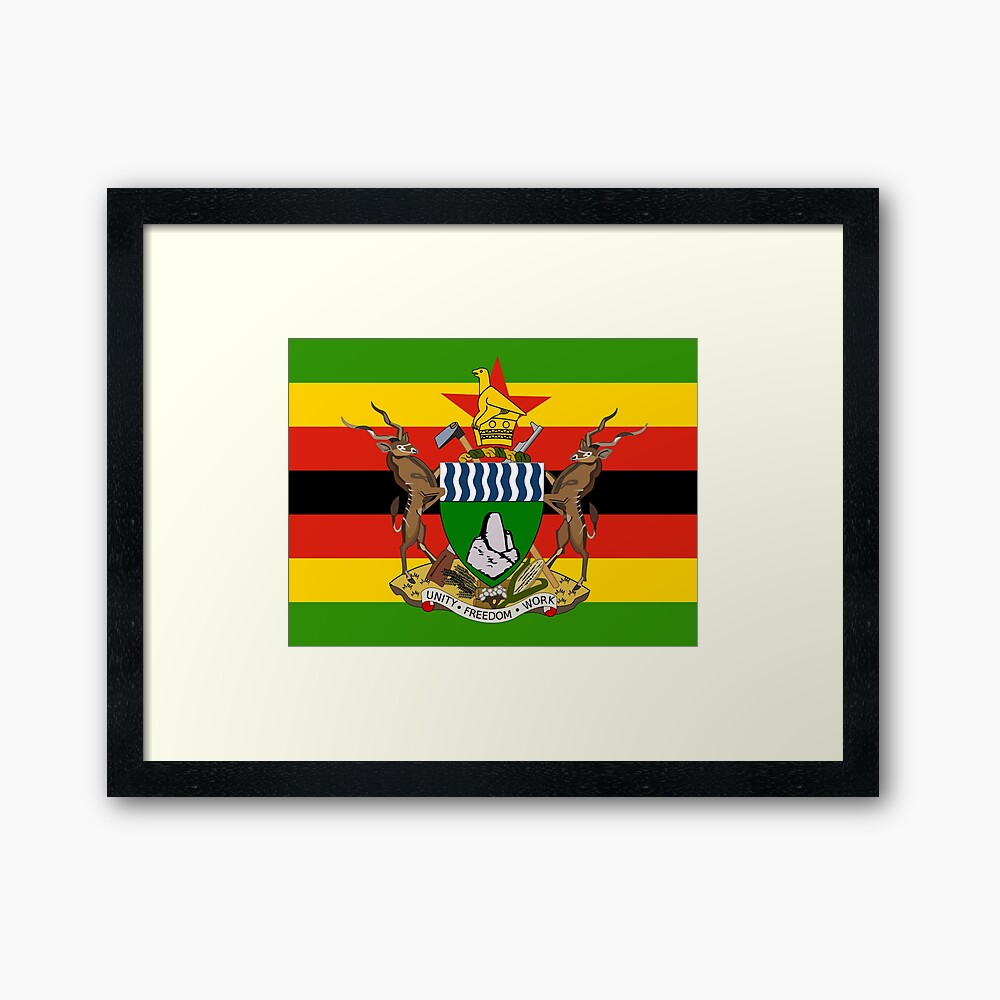 "ZIMBABWE" Framed Art Print by IMPACTEES Redbubble