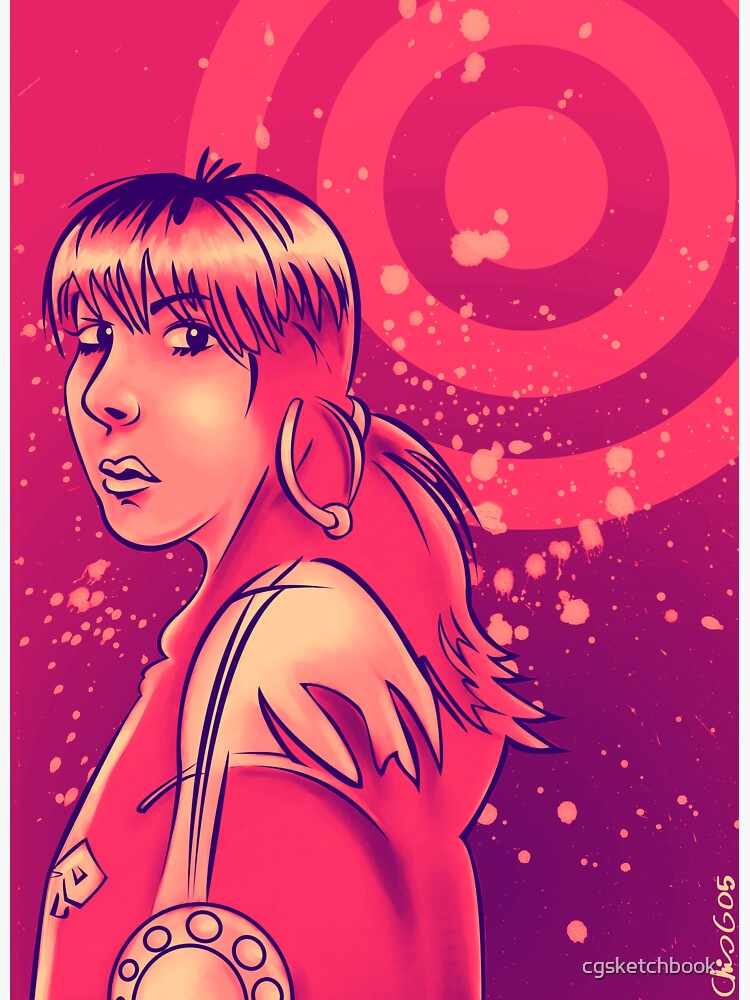 Thumbnail 3 of 3, Sticker, Atomic Pink designed and sold by cgsketchbook.