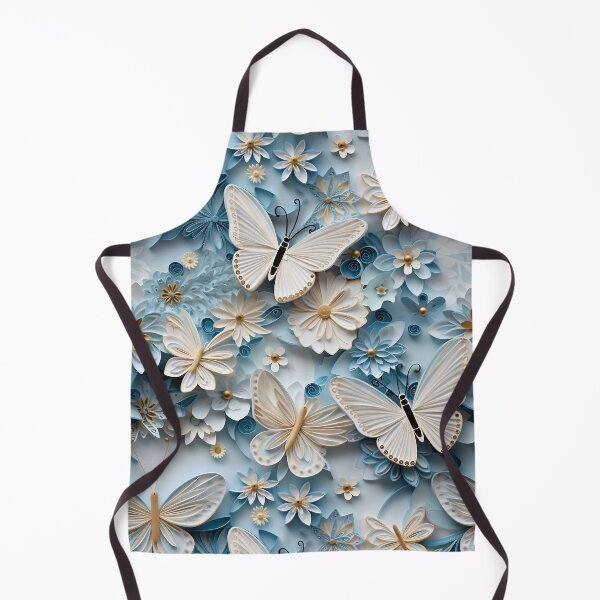 Item preview, Quilled paper art styled illustration butterflies and flowers designed and sold by ENTERBOX.