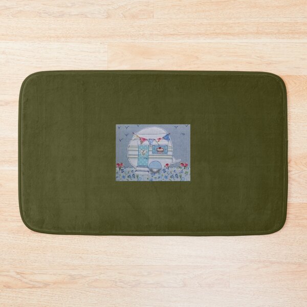 Item preview, White vintage caravan stitched Throw Pillow 	 designed and sold by nydabxwvrfd22.