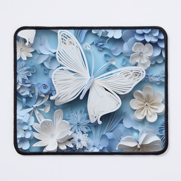 Item preview, Quilled paper art styled illustration butterflies and flowers 2 designed and sold by ENTERBOX.