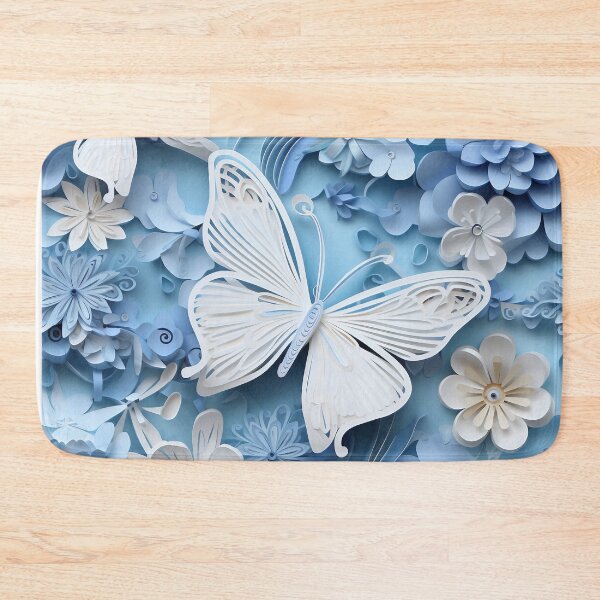 Item preview, Quilled paper art styled illustration butterflies and flowers 2 designed and sold by ENTERBOX.