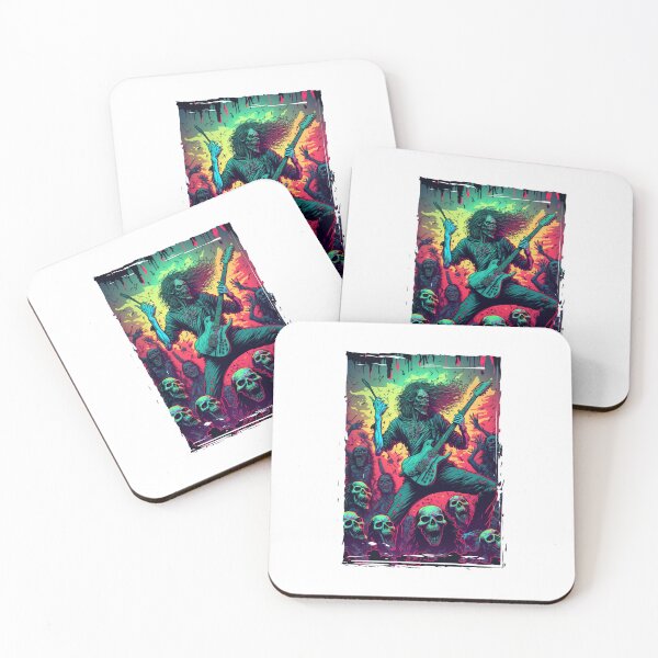 Item preview, Poster of a death metal band with a guitarist amidst a crowd of skulls  designed and sold by quanlh.