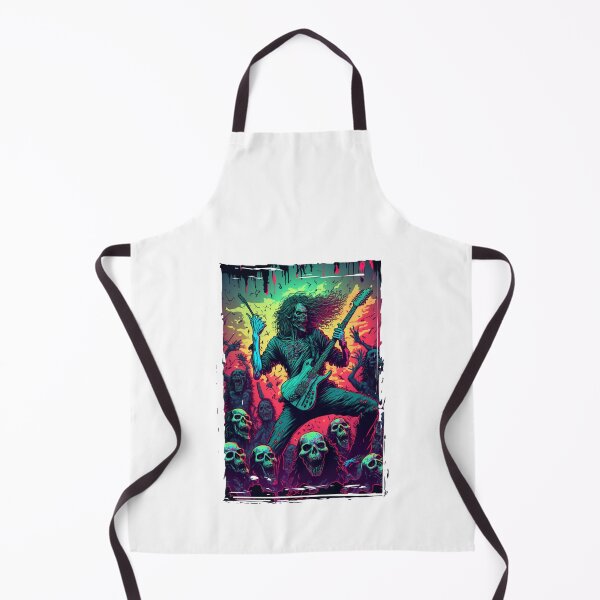 Item preview, Poster of a death metal band with a guitarist amidst a crowd of skulls designed and sold by quanlh.