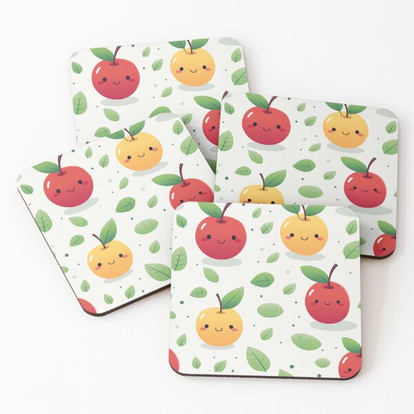 Item preview, Seamless pattern with smiling apple designed and sold by ENTERBOX.