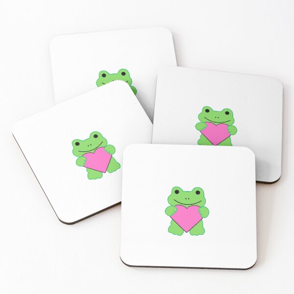 Item preview, Green Frog Holding Pink Love Heart designed and sold by armontheroad.