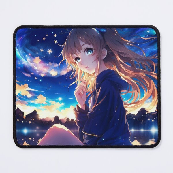 Item preview, Anime girl in a starry night designed and sold by ArtRevisualised.