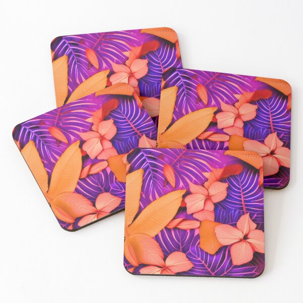 Item preview,  Interesting colorful tropical leaves and flowers designed and sold by Cedex.