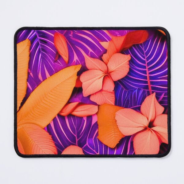 Item preview, Interesting colorful tropical leaves and flowers designed and sold by Cedex.