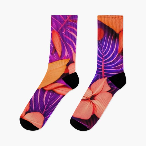 Item preview,  Interesting colorful tropical leaves and flowers designed and sold by Cedex.