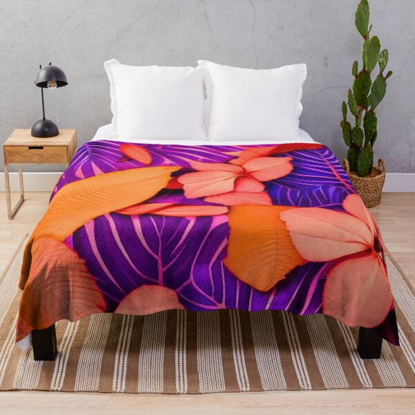 Item preview, Interesting colorful tropical leaves and flowers designed and sold by Cedex.