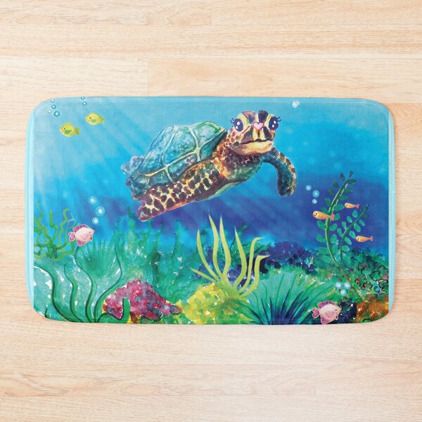 Item preview, Sea Turtle - Under the sea, ocean animals painting designed and sold by HajnalkArt.