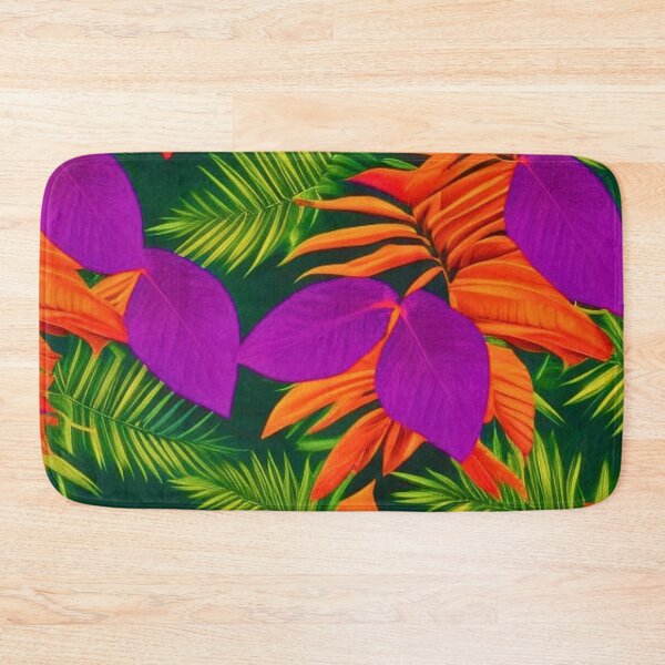 Item preview, Exotic colours of summer tropical leaves and flowers designed and sold by Cedex.