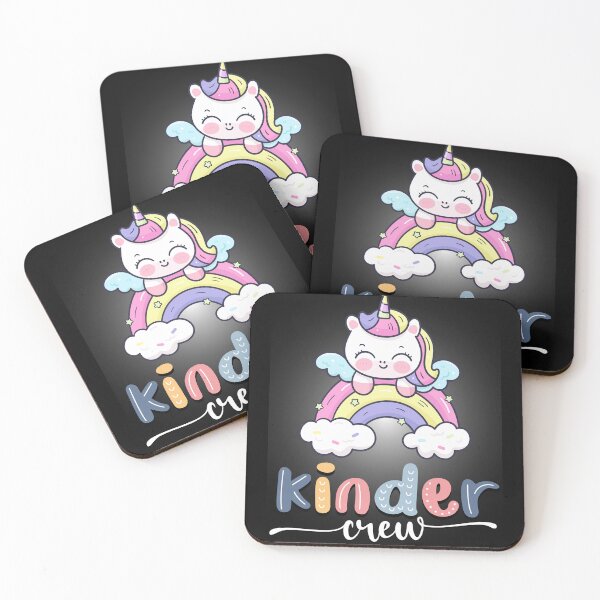 Item preview, Kinder Crew Cute Unicorn Rainbow Kindergarten Back to School designed and sold by BunBuntheDog-.