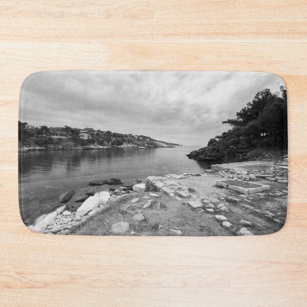 Item preview, Marble beach. Thassos 2023 6 bw designed and sold by Jouko Lehto Photography.