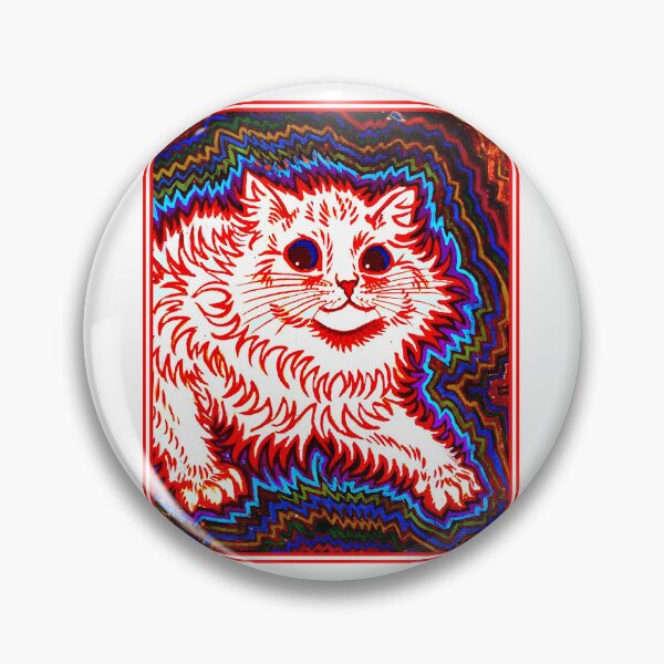 Item preview, ORANGE CAT  Vintage Louis Wain Abstract Psychedelic Print   	 designed and sold by rxwnubpjarb76.