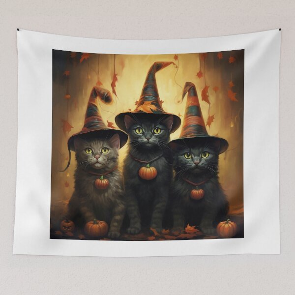 Item preview, Bring Out the Witch in You Happy Halloween Time Black Cats designed and sold by BDMeow.