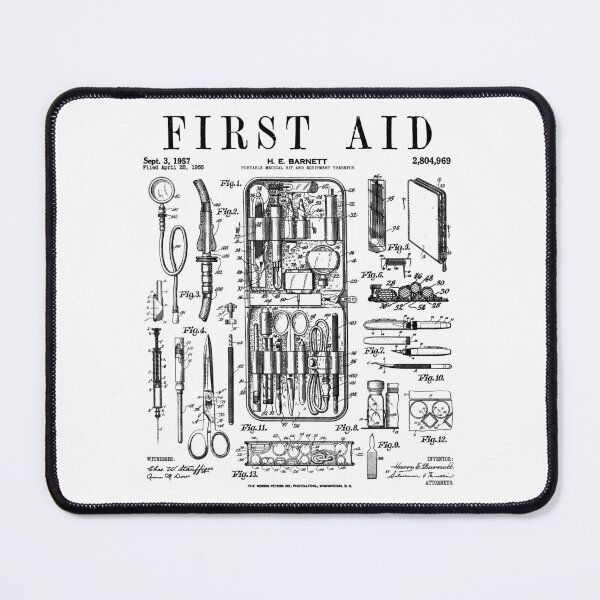 Item preview, Nurse Doctor Medical First Aid Kit Vintage Patent Print designed and sold by GrandeDuc.