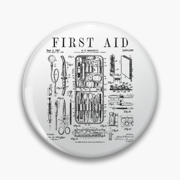 Item preview, Nurse Doctor Medical First Aid Kit Vintage Patent Print designed and sold by GrandeDuc.