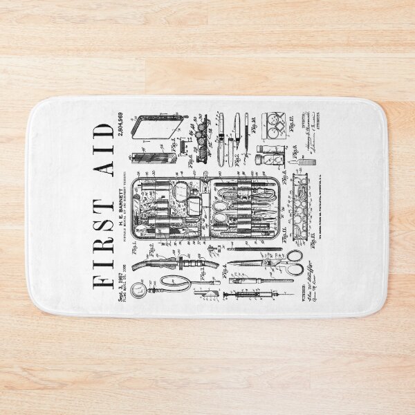 Item preview, Nurse Doctor Medical First Aid Kit Vintage Patent Print designed and sold by GrandeDuc.