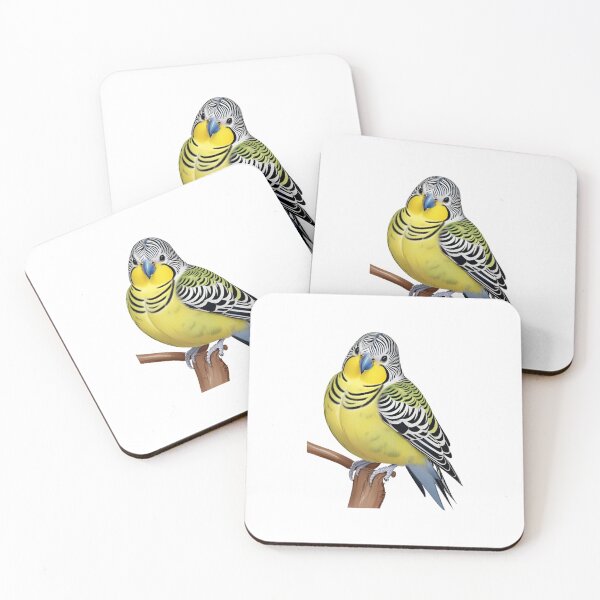 Item preview, colorful graphic art budgie designed and sold by mesato.