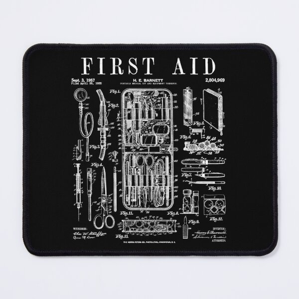Item preview, Nurse Doctor Medical First Aid Kit Vintage Patent Print designed and sold by GrandeDuc.