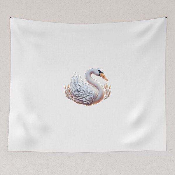 Item preview, stylised graphic art swan designed and sold by mesato.