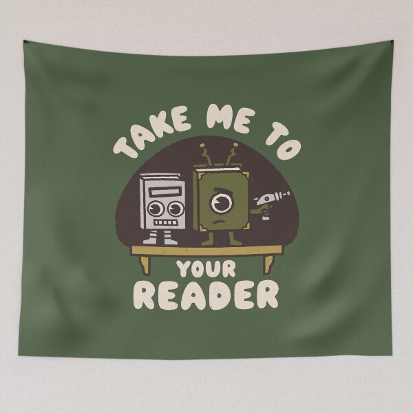 Item preview, Unique Kawaii Book Alien T-Shirt: Take Me to Your Reader and Embrace the Extraterrestrial Reading Vibe! designed and sold by WeirdPunderful.