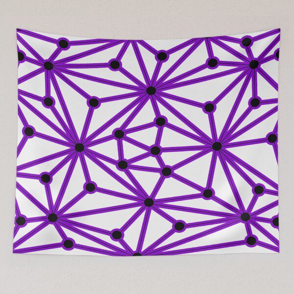 Item preview, Abstract geometric pattern - purple designed and sold by K.S ART.
