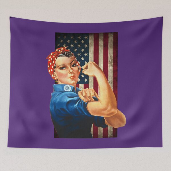 Item preview, Rosie the Riveter American Flag   	 designed and sold by zerbkvfmo36.