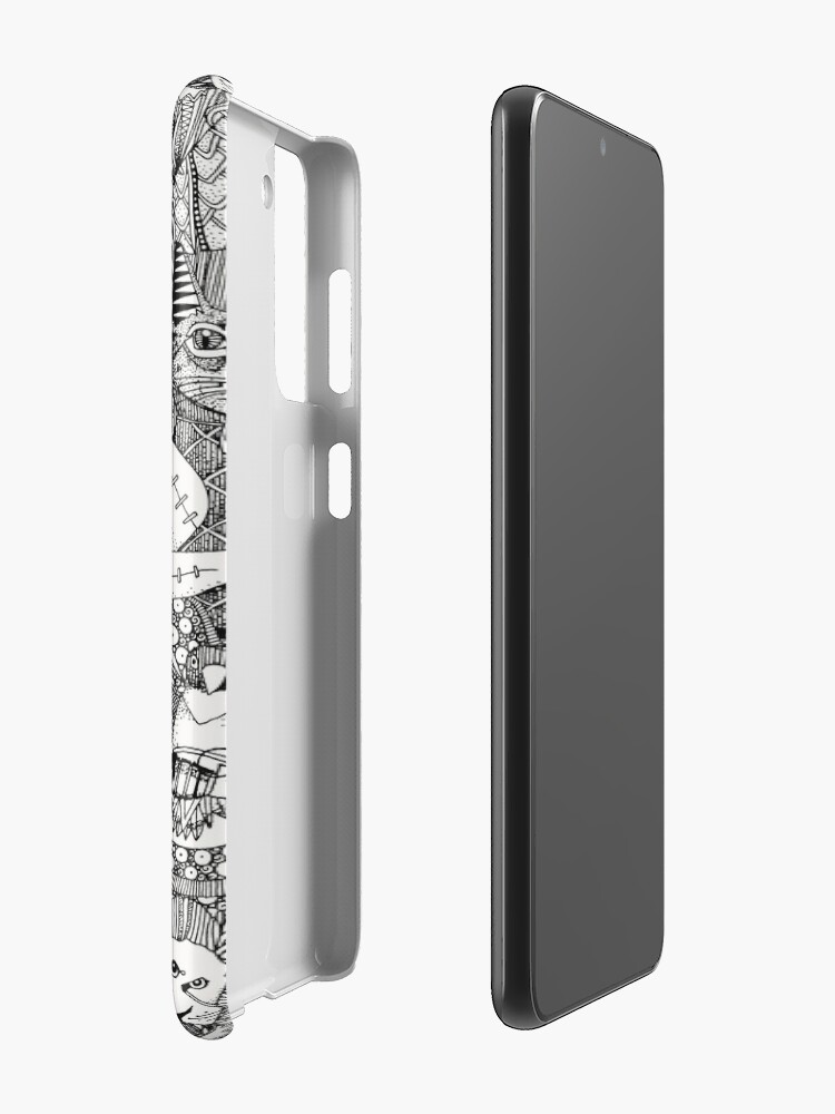 Thumbnail 2 of 4, Samsung Galaxy Phone Case, frightful friends black designed and sold by scrummy.