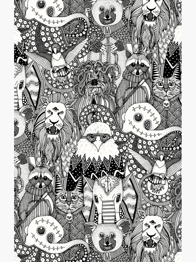 Thumbnail 4 of 4, Samsung Galaxy Phone Case, frightful friends black designed and sold by scrummy.
