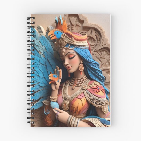 Item preview, A woman with colorful feathers holds a parrot designed and sold by aiphotosart.