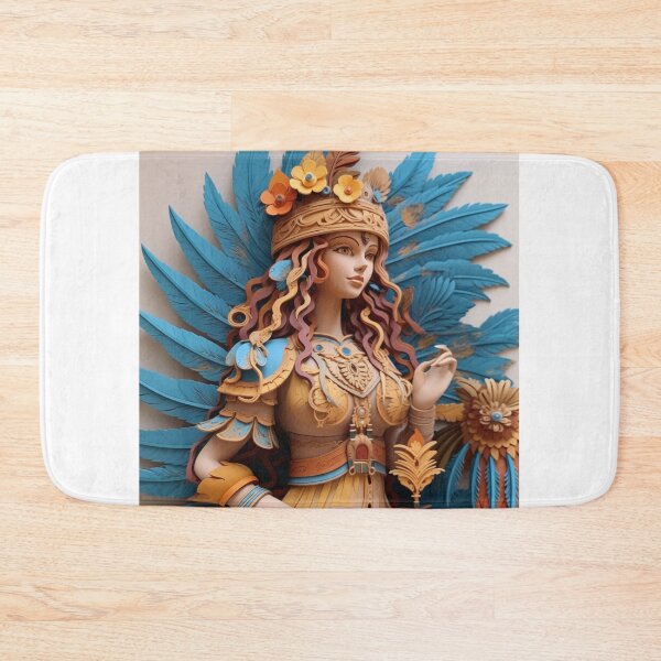 Item preview, A woman with colorful feathers holds a parrot designed and sold by aiphotosart.