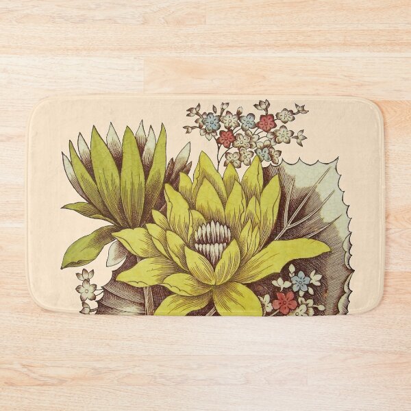Item preview, Antique English Aesthetic Water Lily Flower design (1884). Annonymous. Restored by Mindthecherry designed and sold by MINDTHECHERRY.