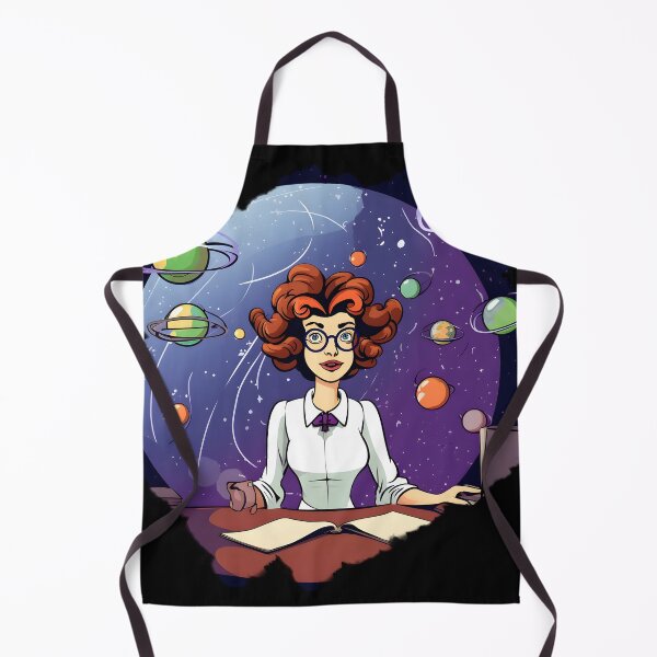 Item preview, Space Teacher: Lively Cartoon Illustration with Laptop in Hand designed and sold by 24hSpaceMadness.