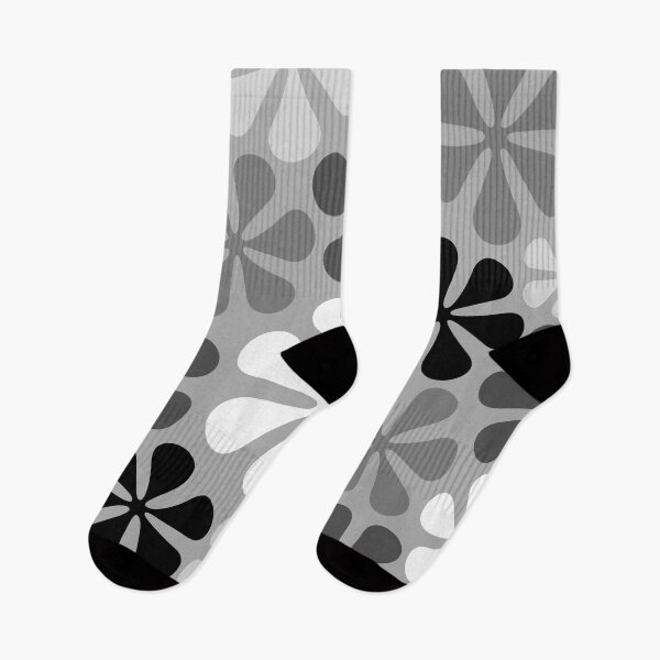 Item preview, Abstract Flowers Black White Grey designed and sold by NataliePaskell.