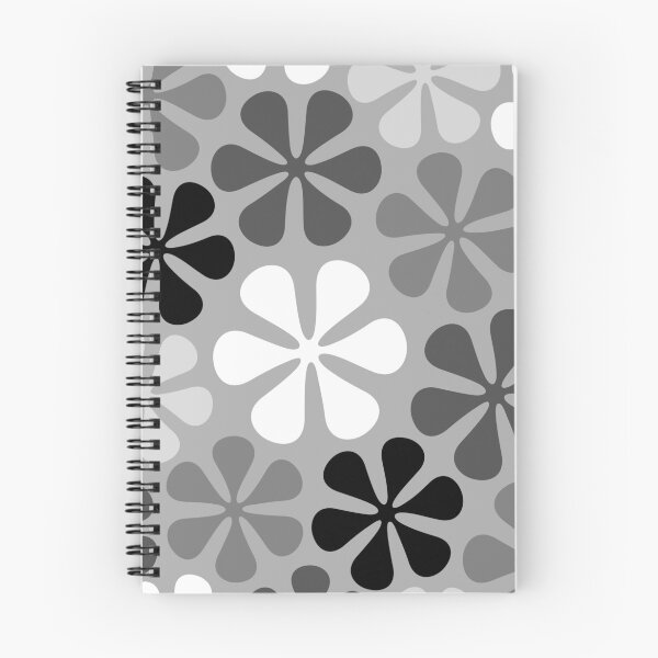 Item preview, Abstract Flowers Black White Grey designed and sold by NataliePaskell.