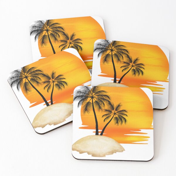Item preview, Sunset with palm trees designed and sold by Periush.