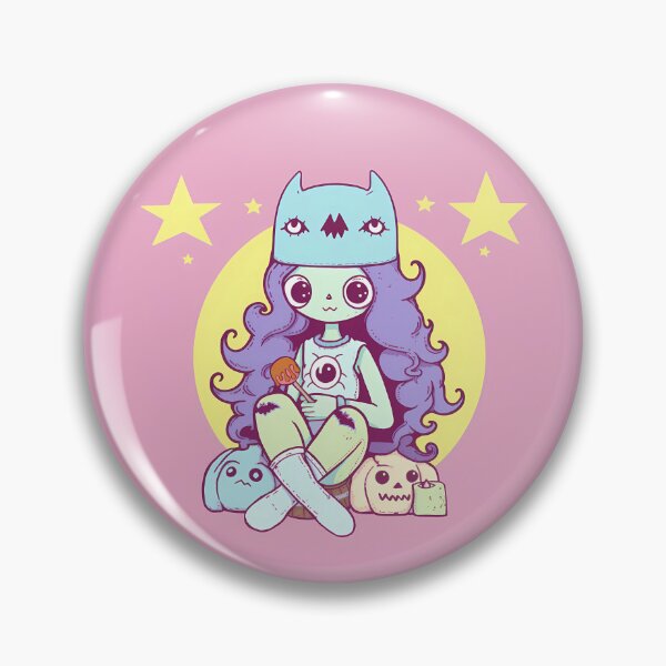 Item preview, Kawaii Halloween Pastel Goth Ragdoll Bat Girl designed and sold by AwesomeAiArt.
